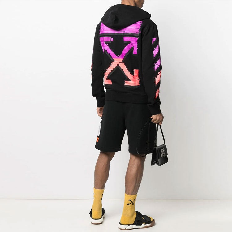 Off-White SS21 Gradient Zipper Classic Jacket Ordinary Version Black OMBE001R21FLE0021032 - 3