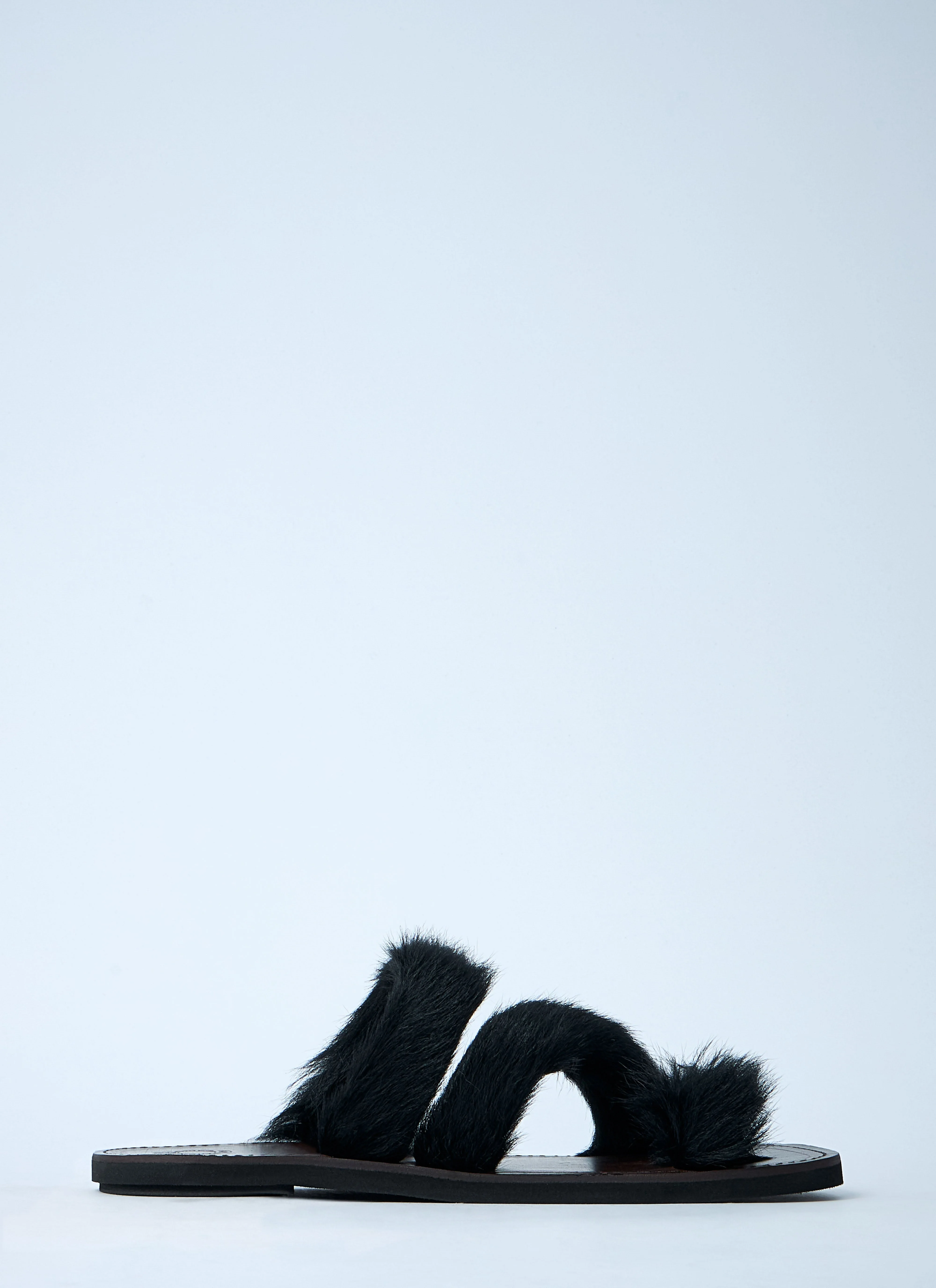 Dries Van Noten Men Wooled Leather Sandals - 1