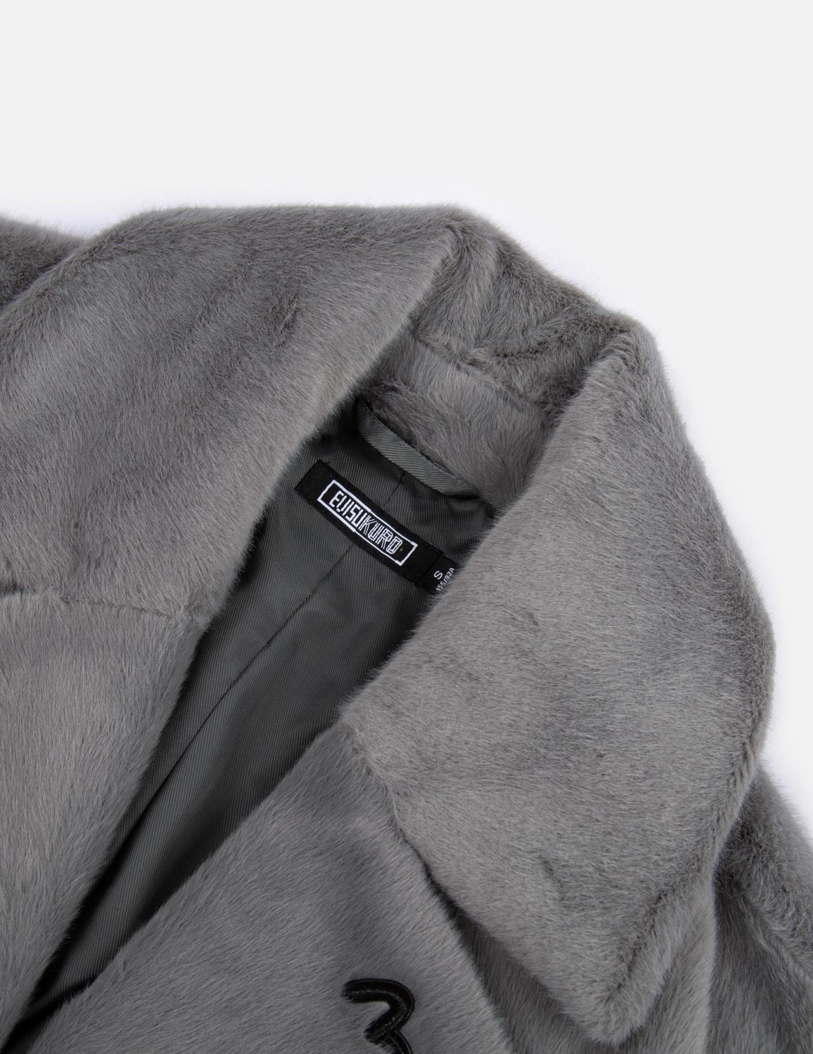 Logo Embroidered Faux Fur Coat - 4