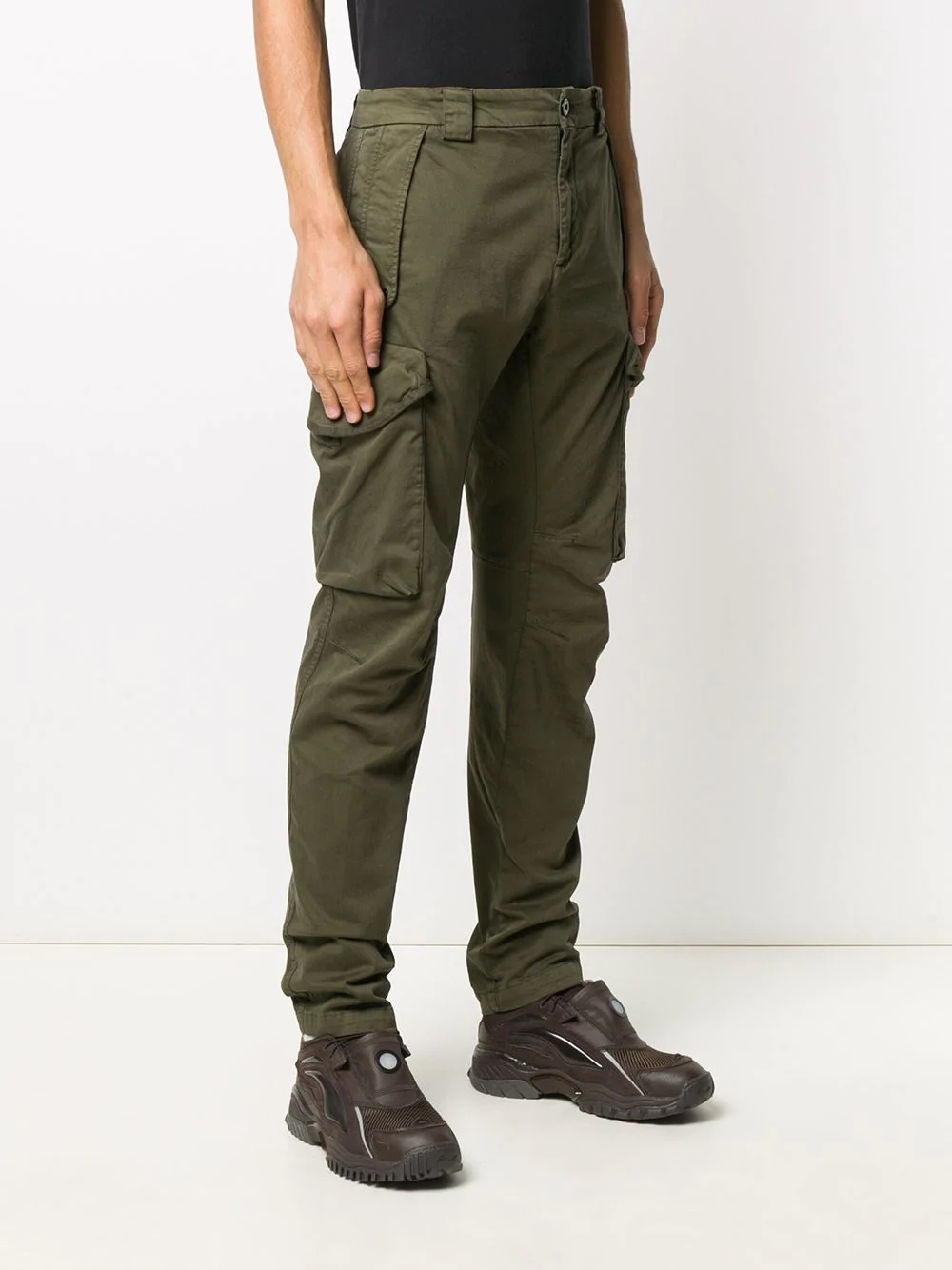 goggle patch cargo trousers  - 3