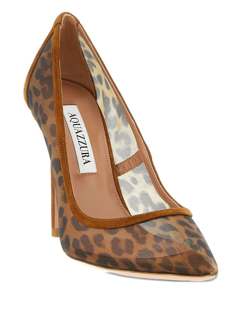 AQUAZZURA 105mm animal-print pointed pumps outlook