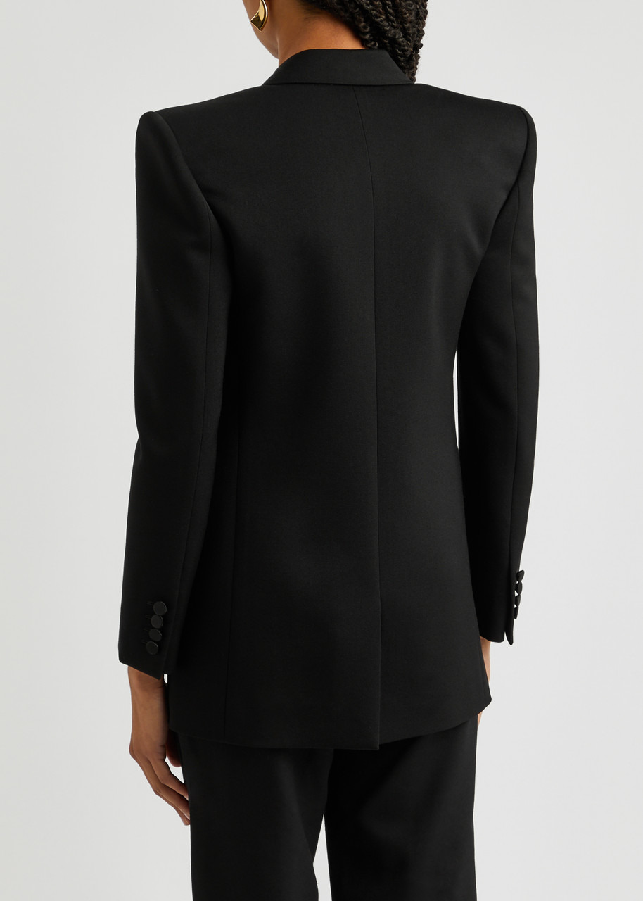Double-breasted wool blazer - 3