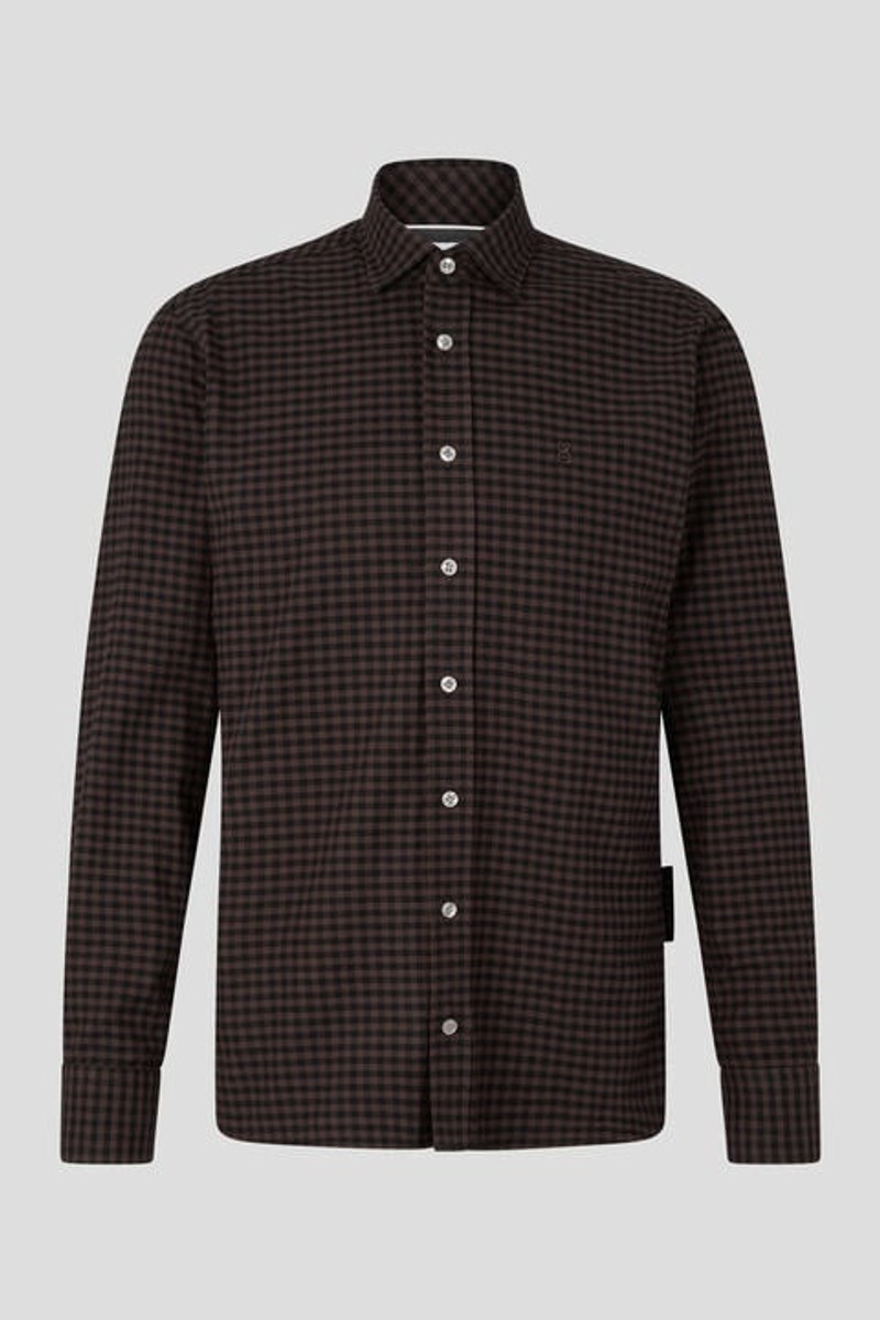 Timi Flannel shirt in Brown/Black 1