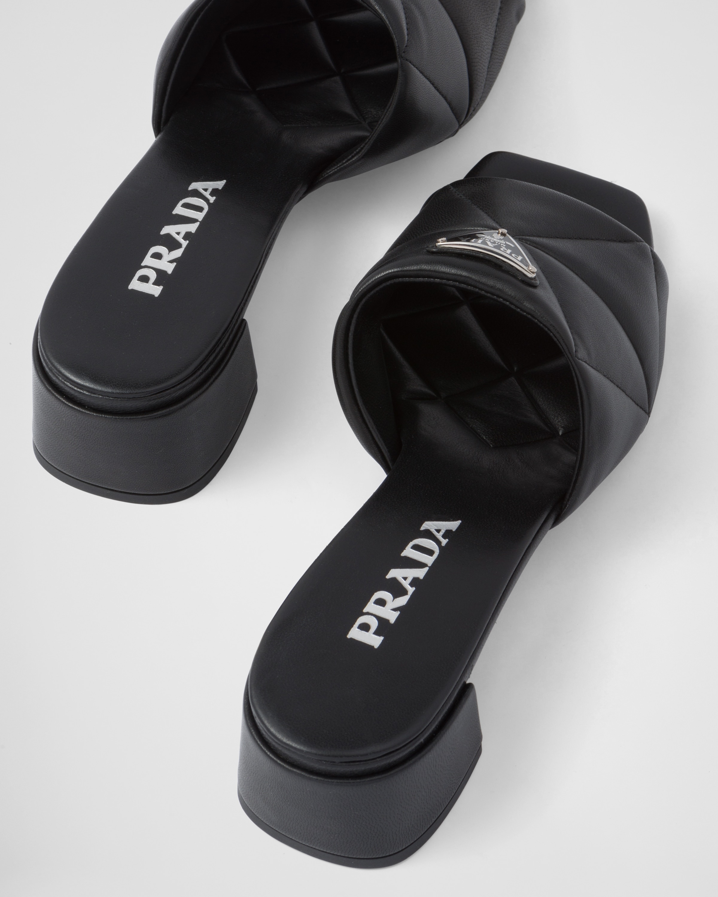 Quilted nappa leather slides - 7