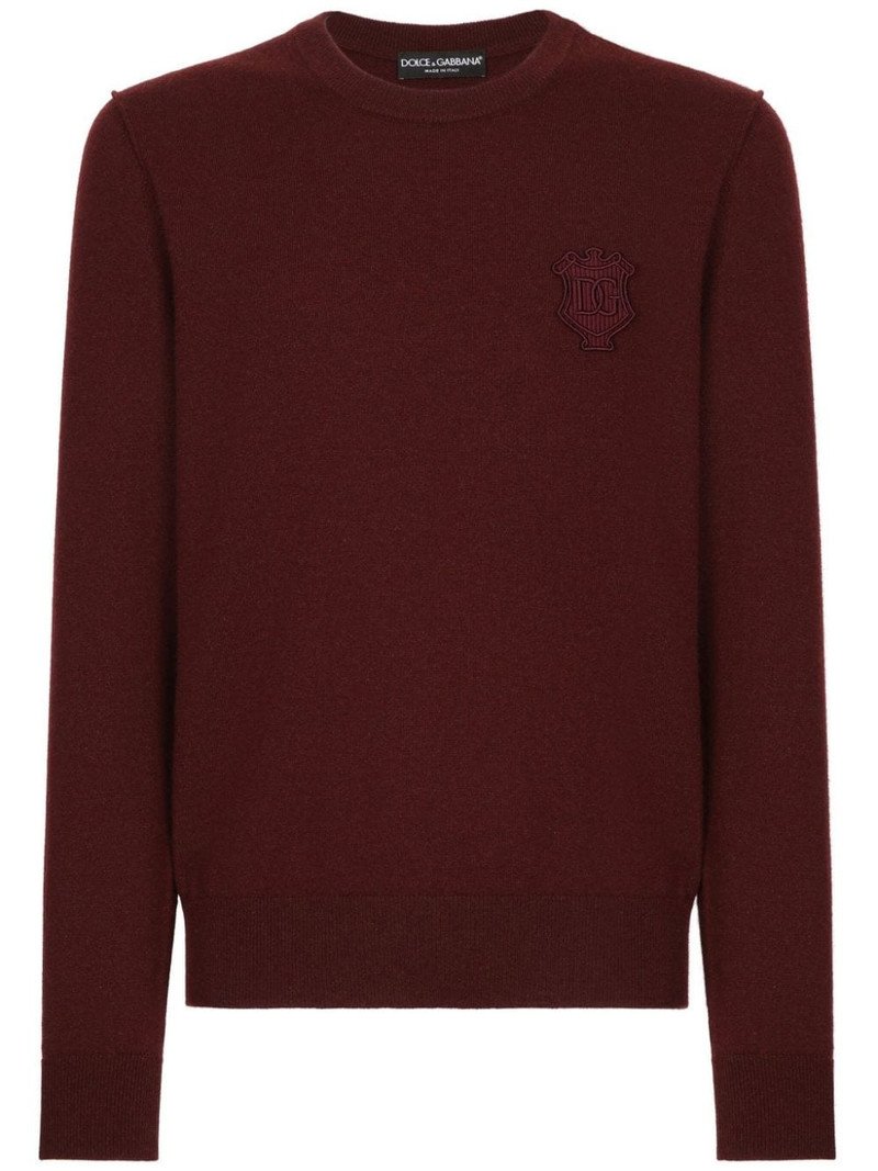logo-patch cashmere jumper 1