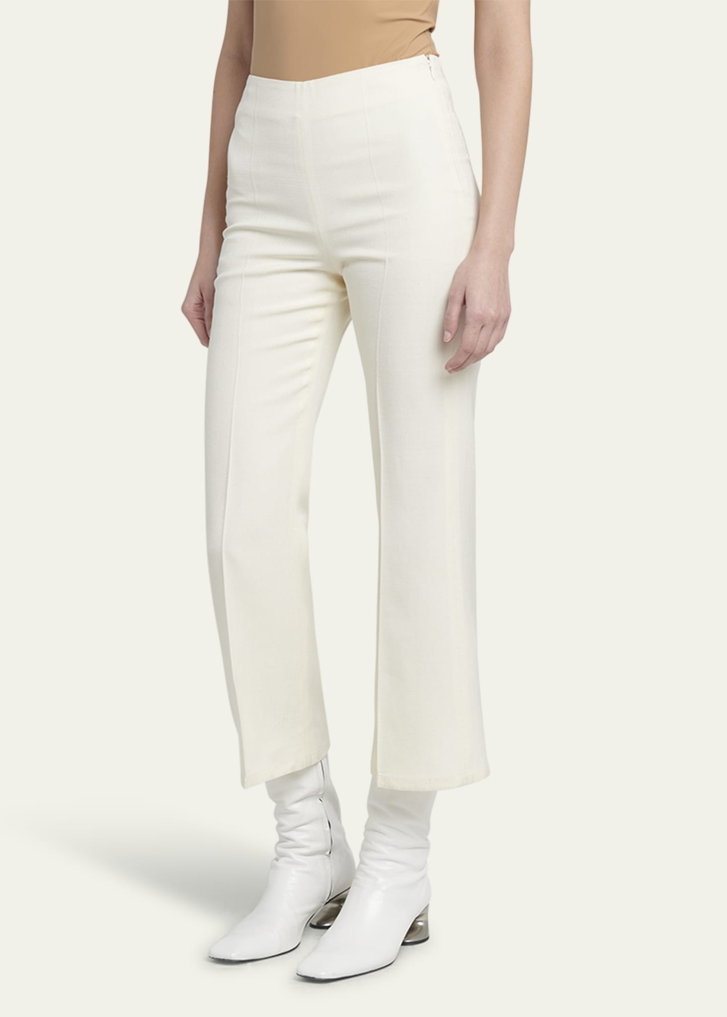 Flared Crop Trousers - 4