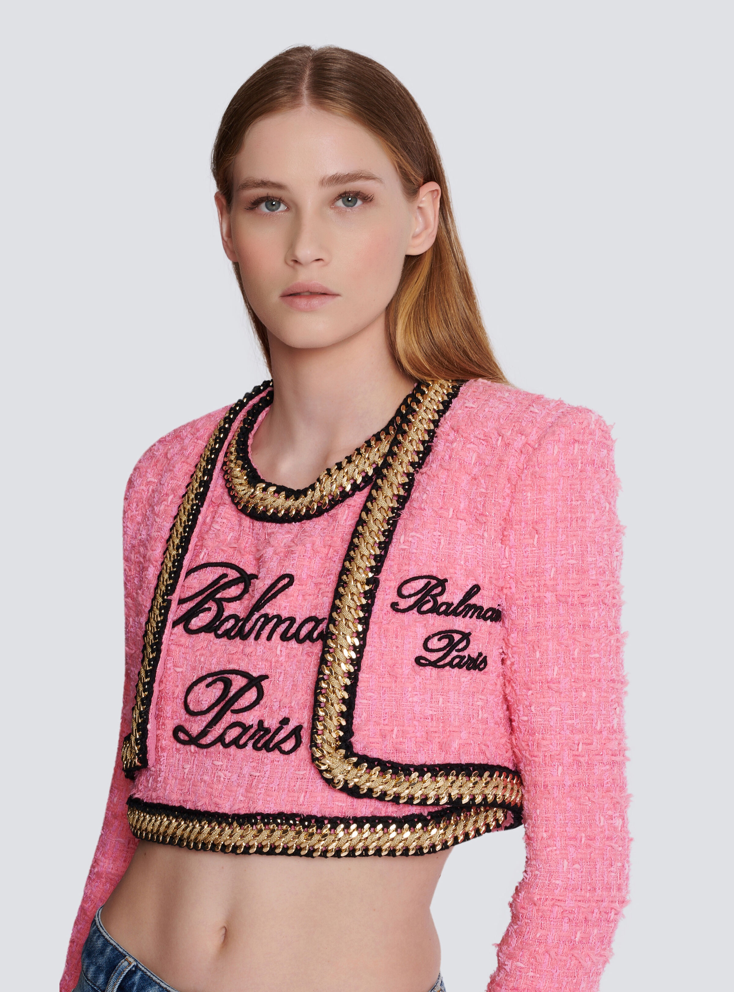 Balmain Signature tweed and chain jacket - 8