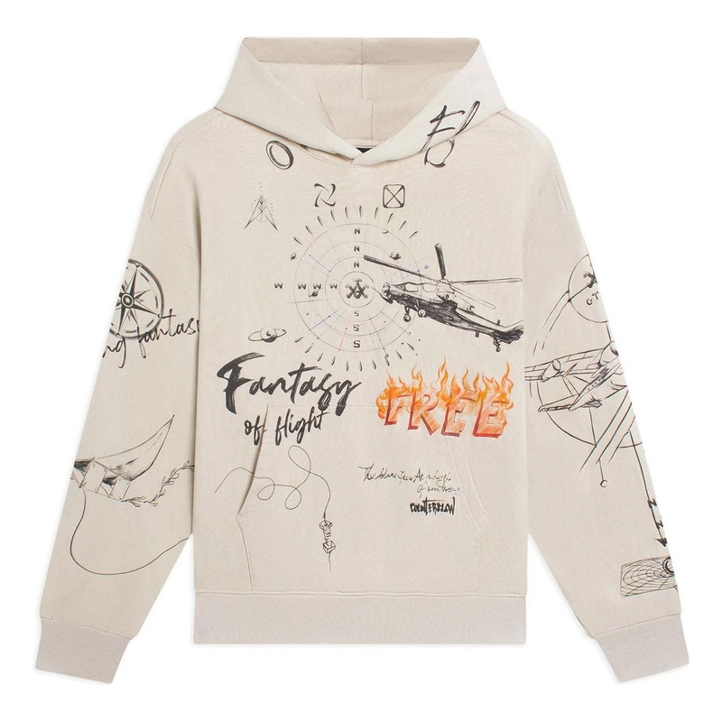Li-Ning Counterflow Graphic Sweatshirt 'Beige' AWDSH33-2 - 1