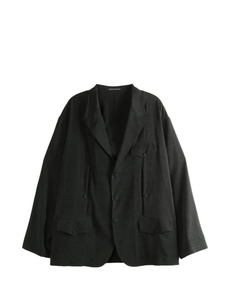 pleated flap-pocket coat 1