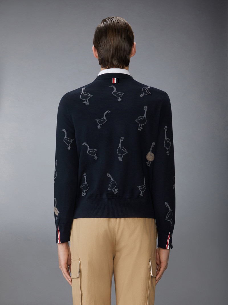 GEESE INTARSIA MERINO WOOL RELAXED FIT PULLOVER 3