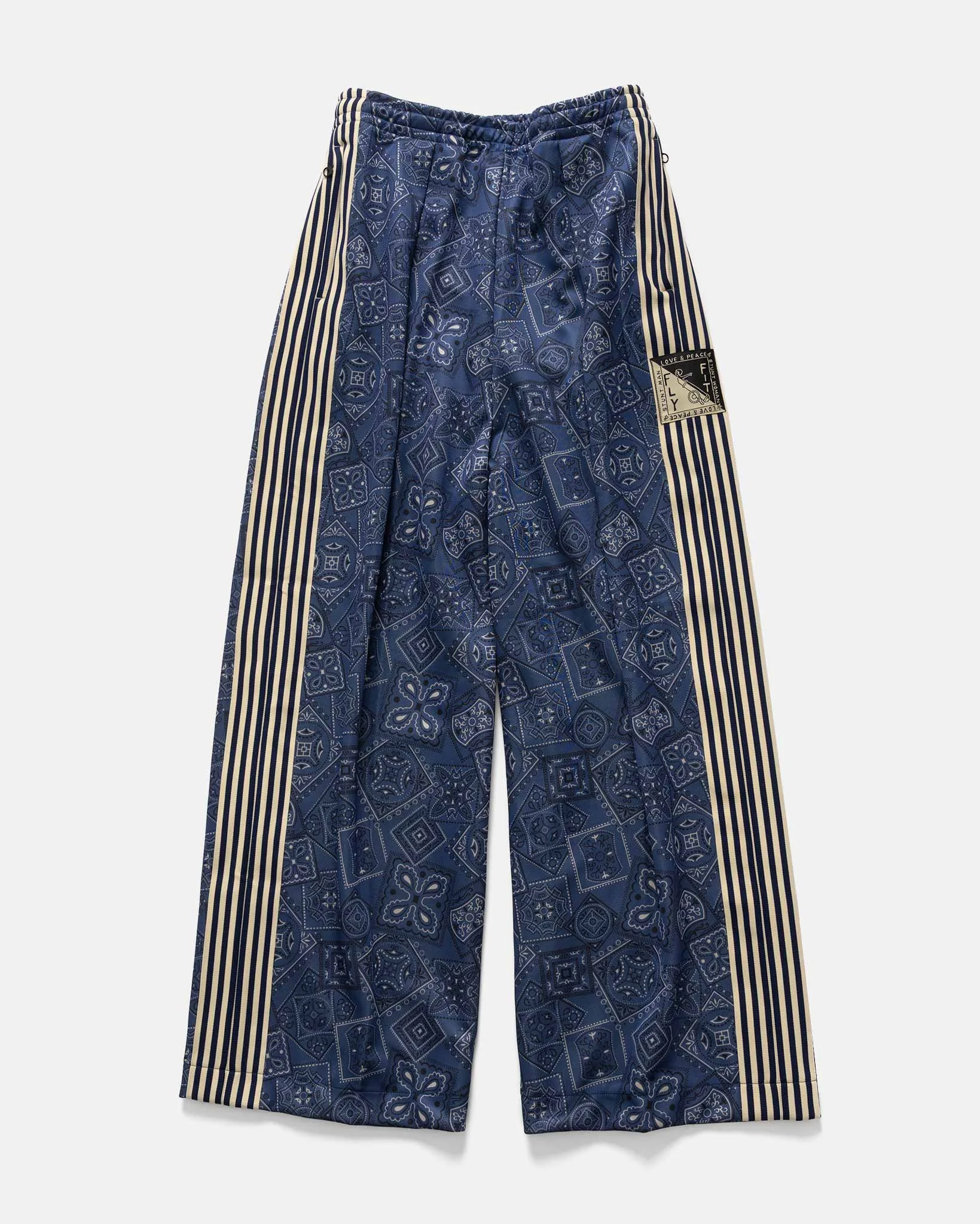 Smooth Jersey COOKIE Bandana Baggy Track Pants Navy - 1