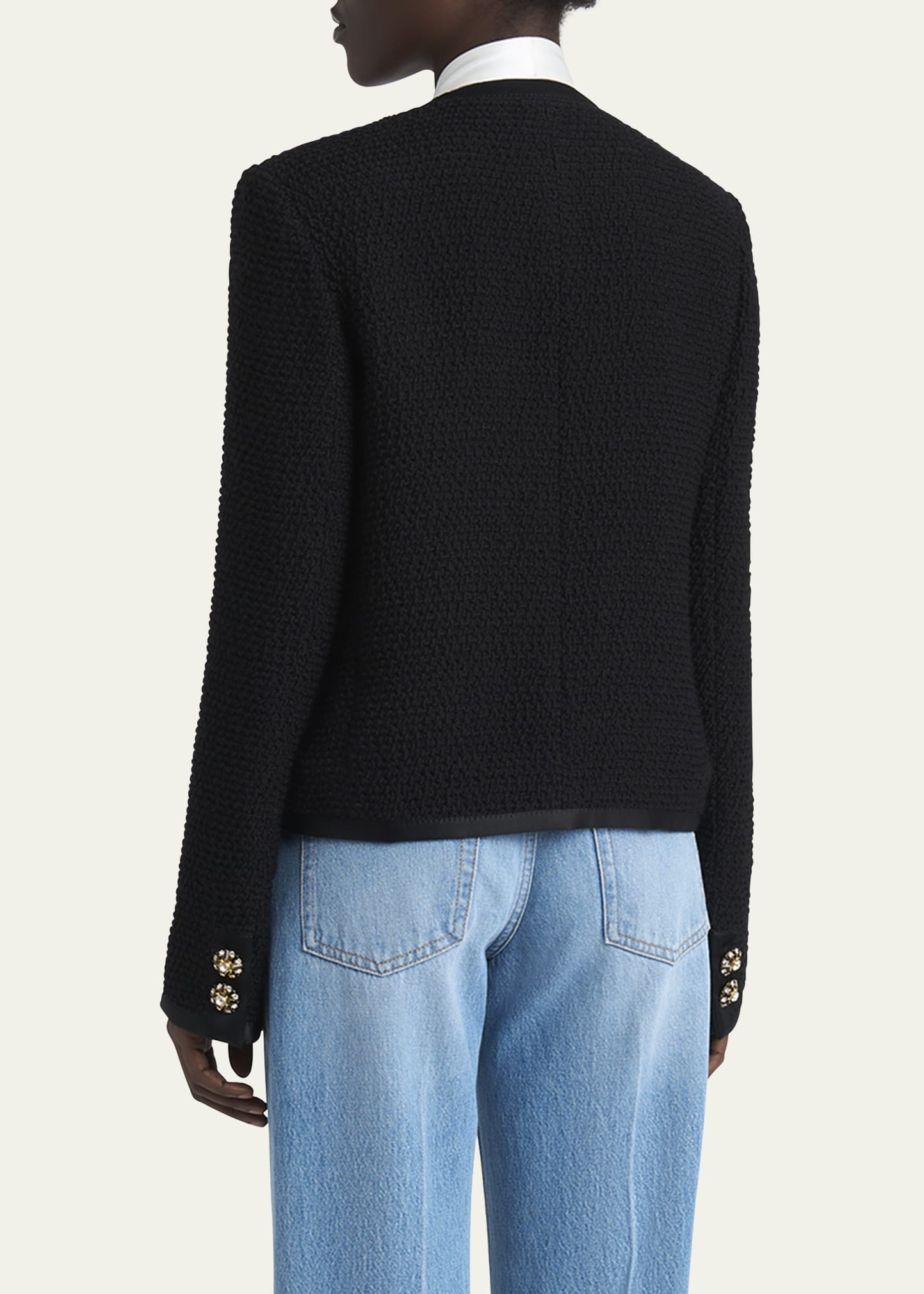 Jeweled Button Boucle Jacket - 3