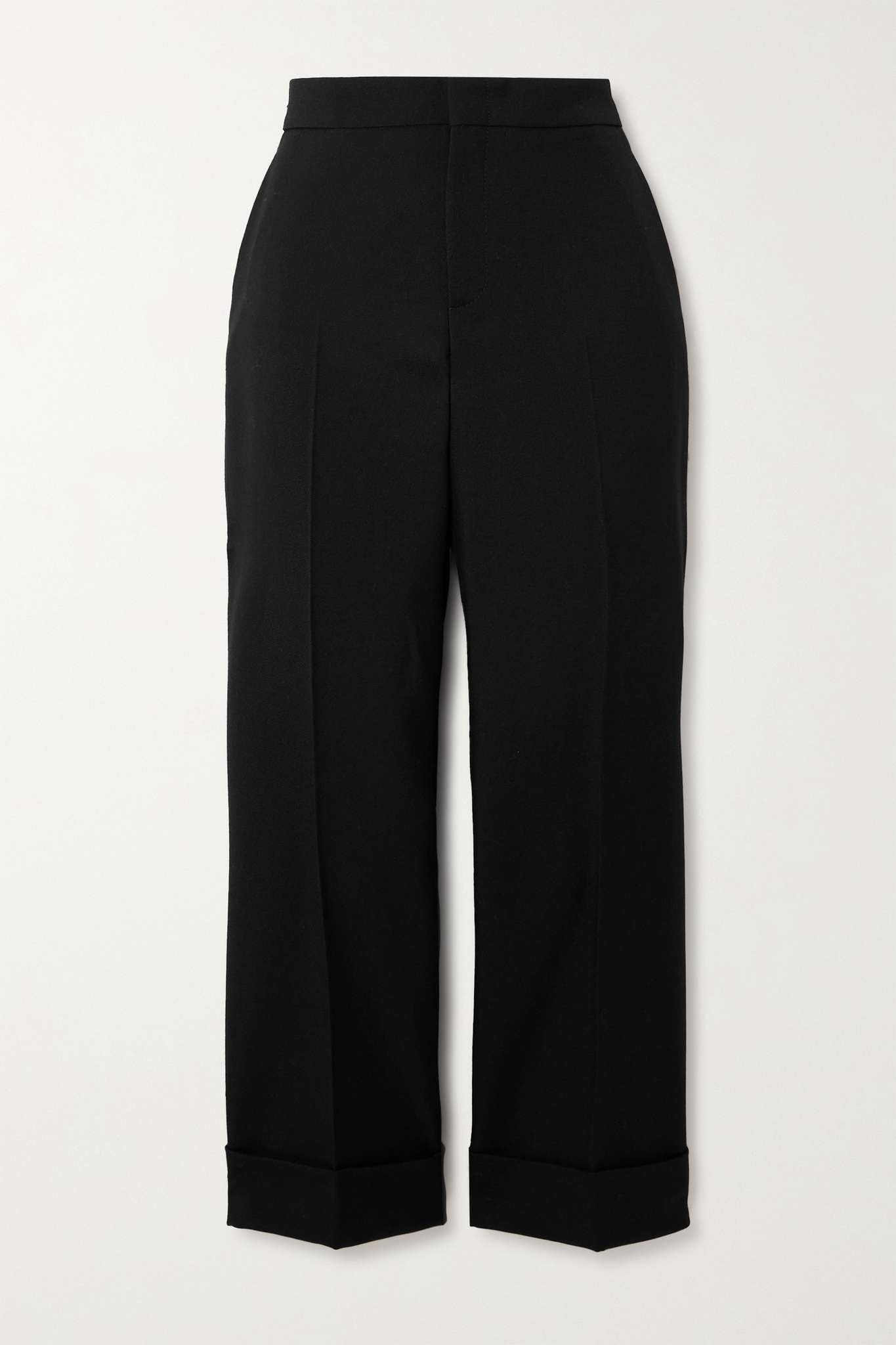 Cropped wool flared pants - 1