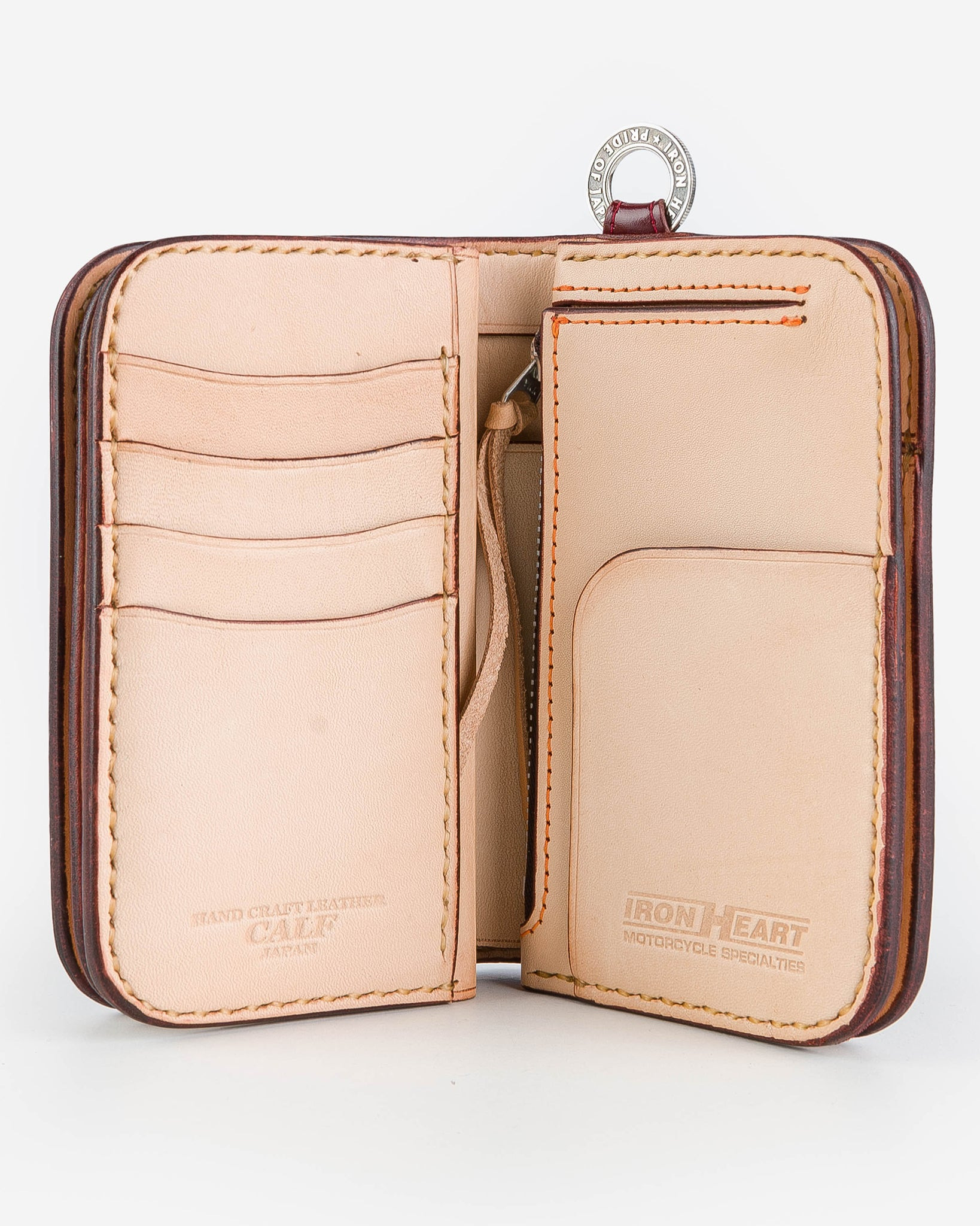 IHG-02-OXB Medium Shell Cordovan Wallet - Ox Blood - 3