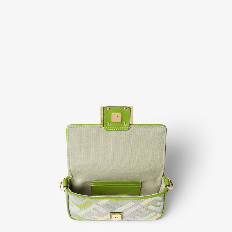 Baguette® Mini Canvas bag with multicolor FF embroidery 5