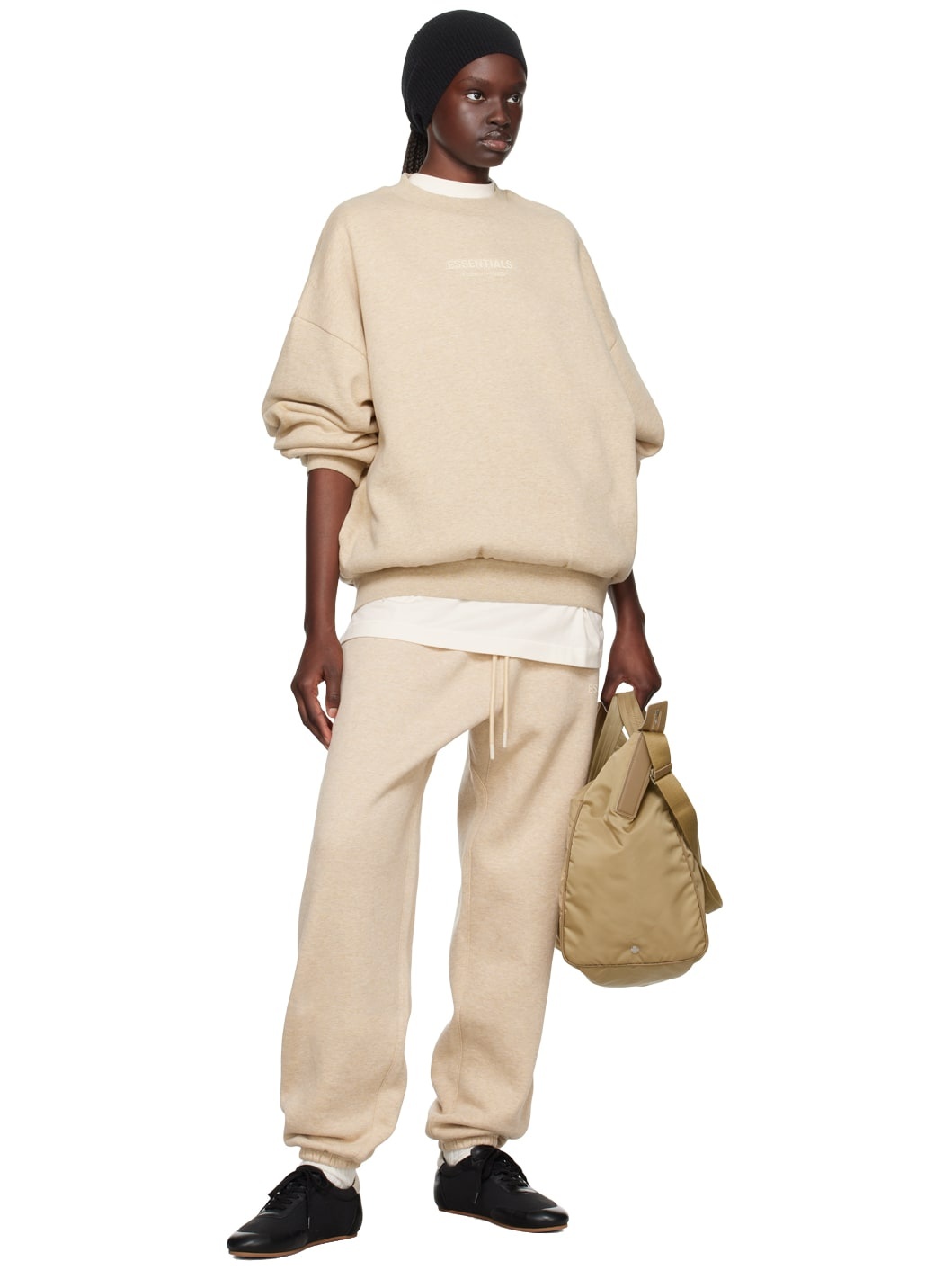Beige Crewneck Sweatshirt - 4