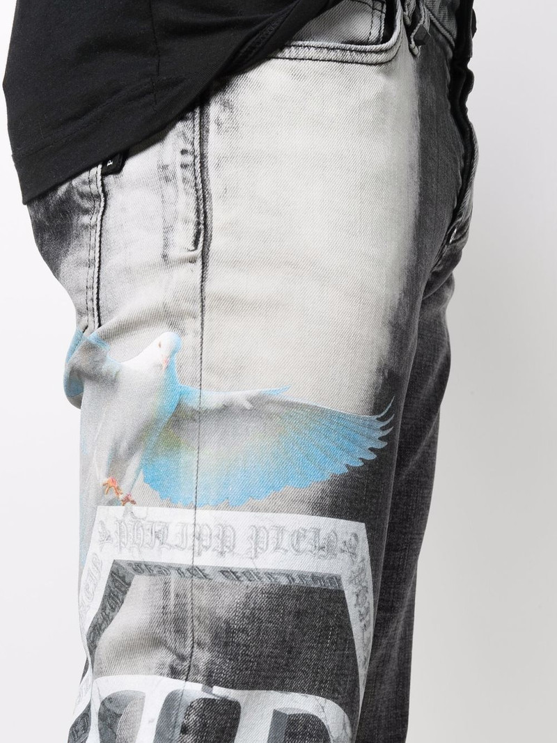 bleached straight-leg trousers 5