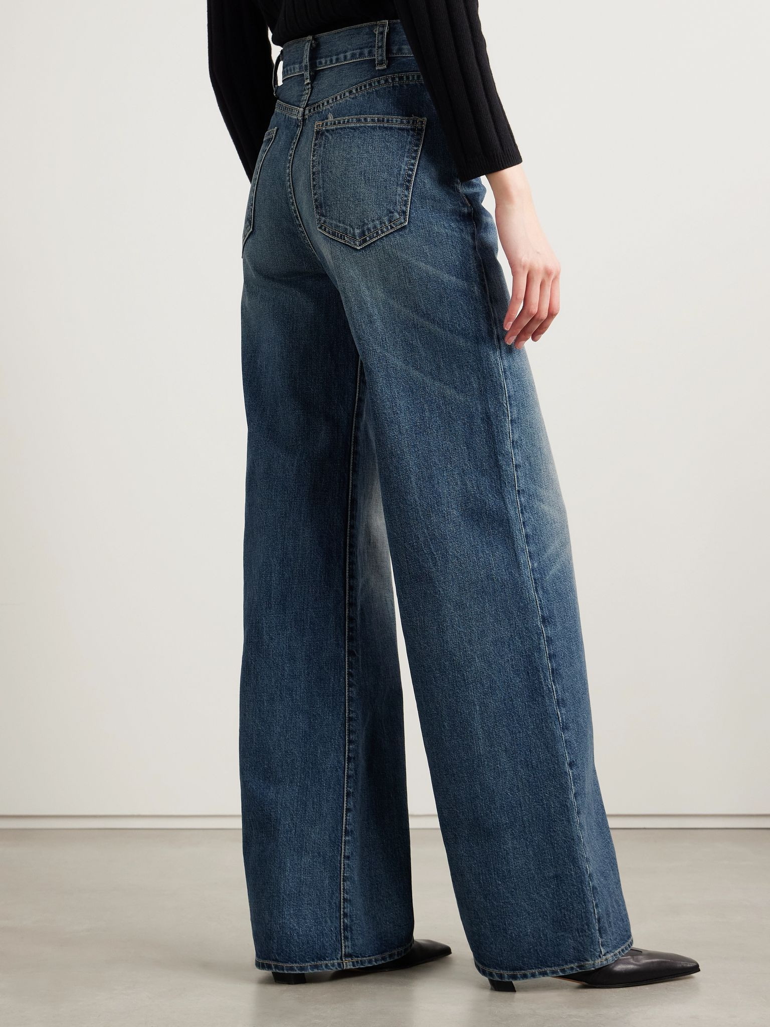 Salome high-rise wide-leg jeans Mid denim - 4