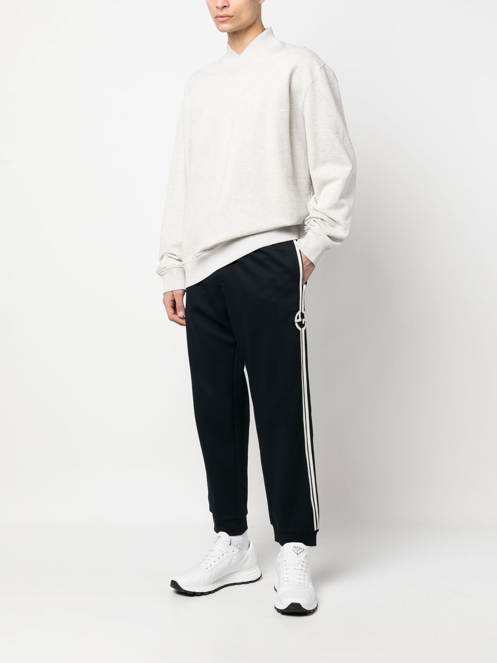 logo-embroidery track pants - 2