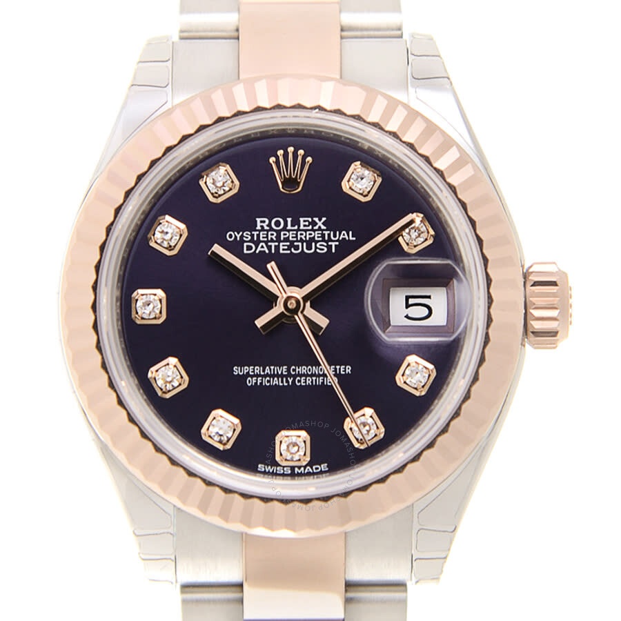 Rolex Lady-Datejust Aubergine Diamond Dial Automatic Ladies Oyster Watch 279171OBDJ - 2
