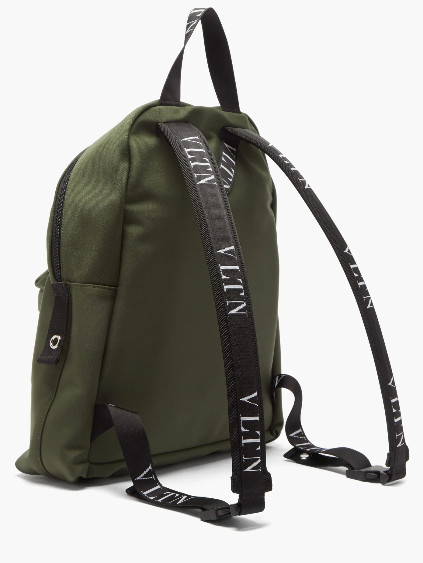 VLTN logo-print canvas backpack - 4