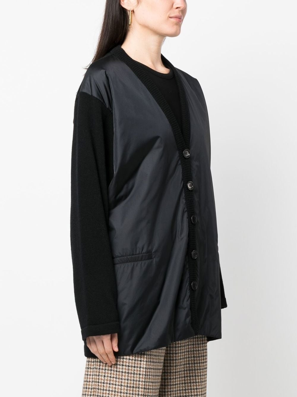 hybrid button-up cardigan - 3