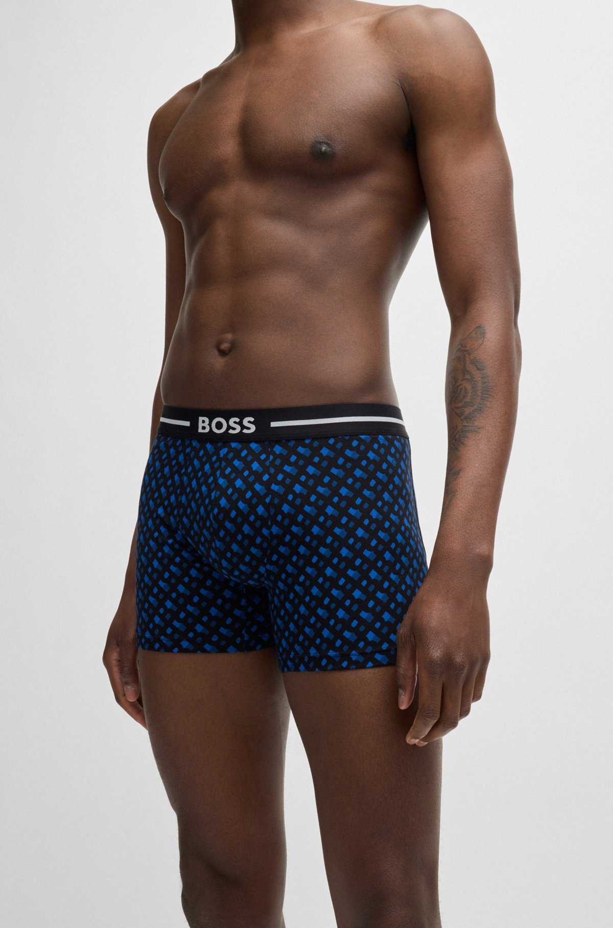 THREE-PACK OF STRETCH-COTTON BOXER BRIEFS - 4