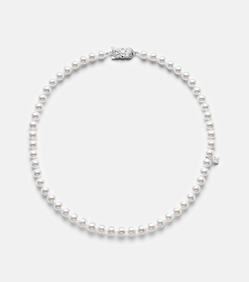 18kt white gold necklace with pearls 1