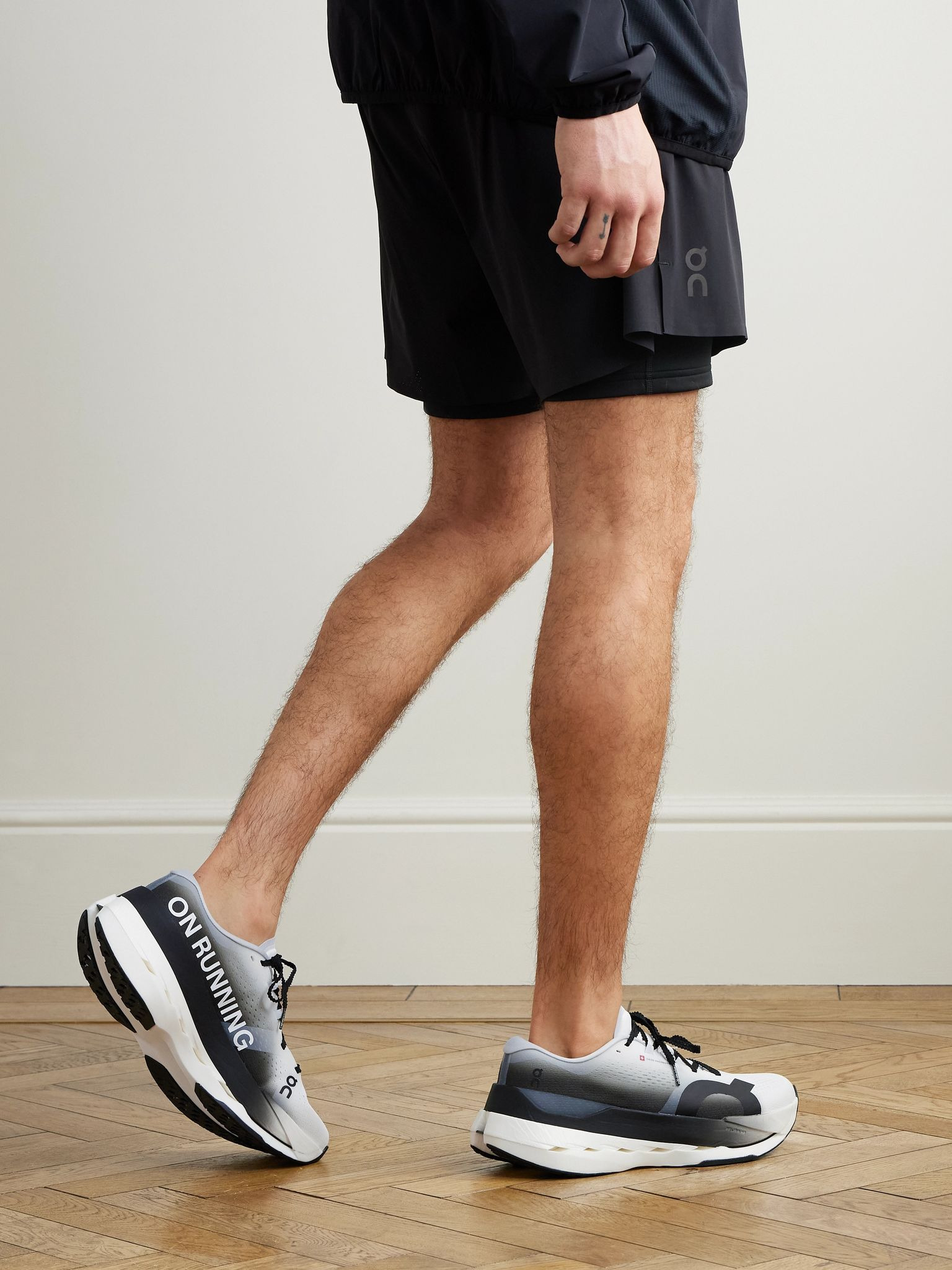 Cloudboom Max Rubber-Trimmed Recycled-Mesh Sneakers White - 2