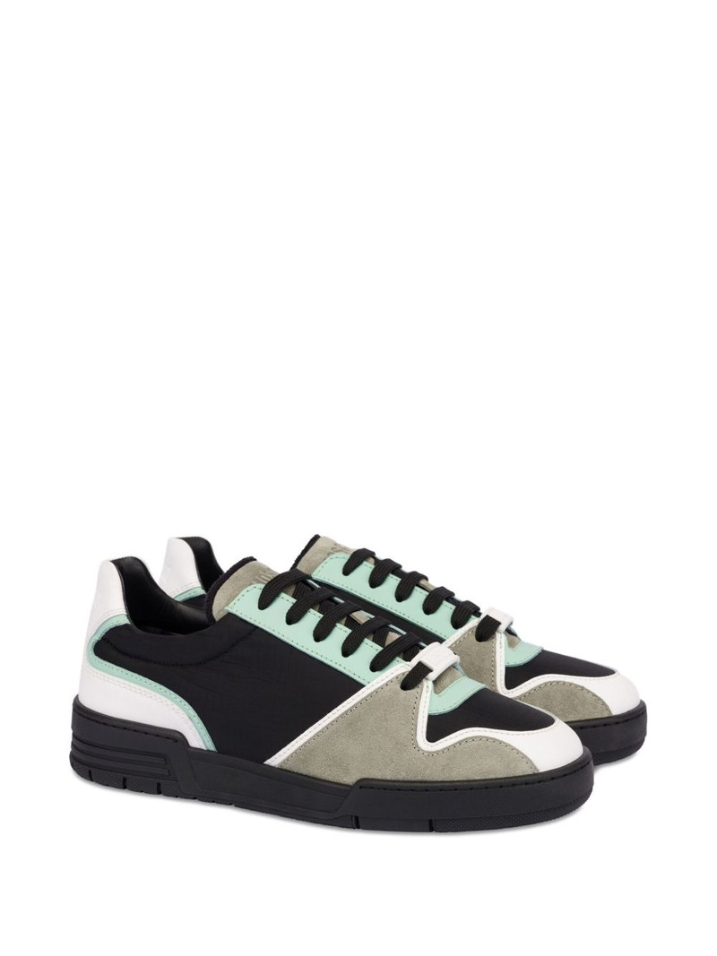 Moschino panelled lace-up sneakers outlook
