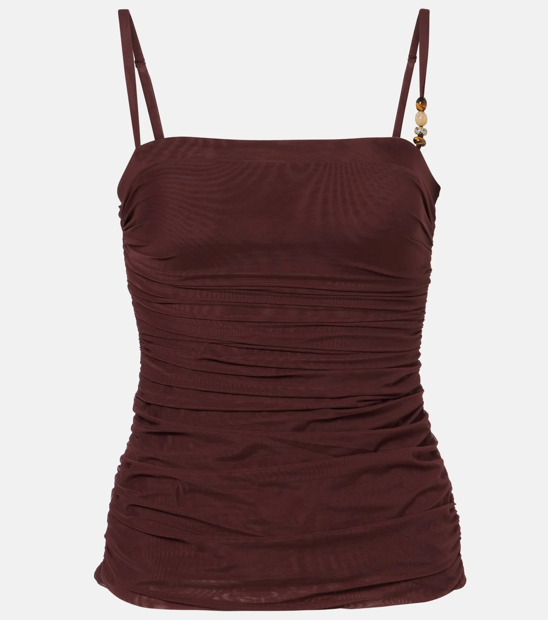 Gathered jersey tank top - 1