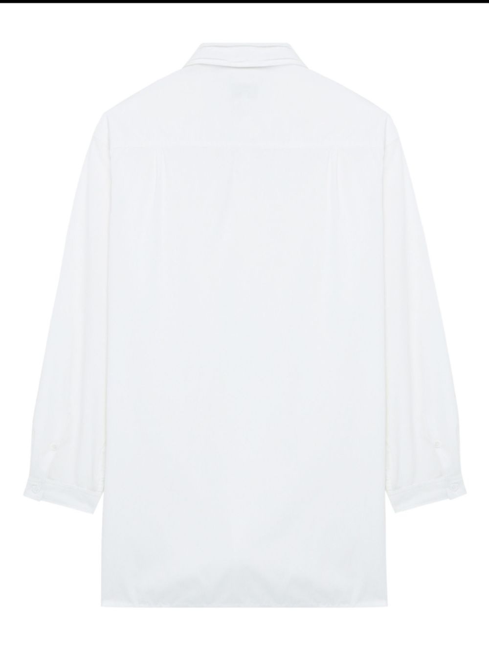 layered-collar cotton shirt - 6