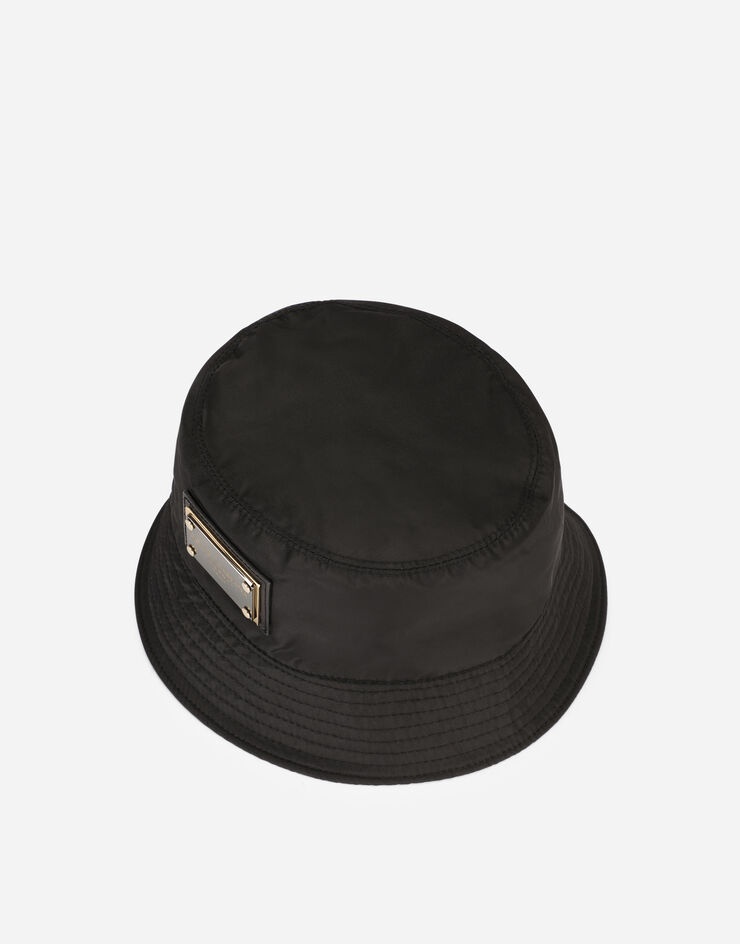 Nylon bucket hat with branded plate - 2