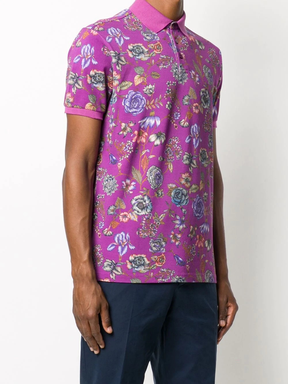 Floral Print Piqué polo shirt - 3