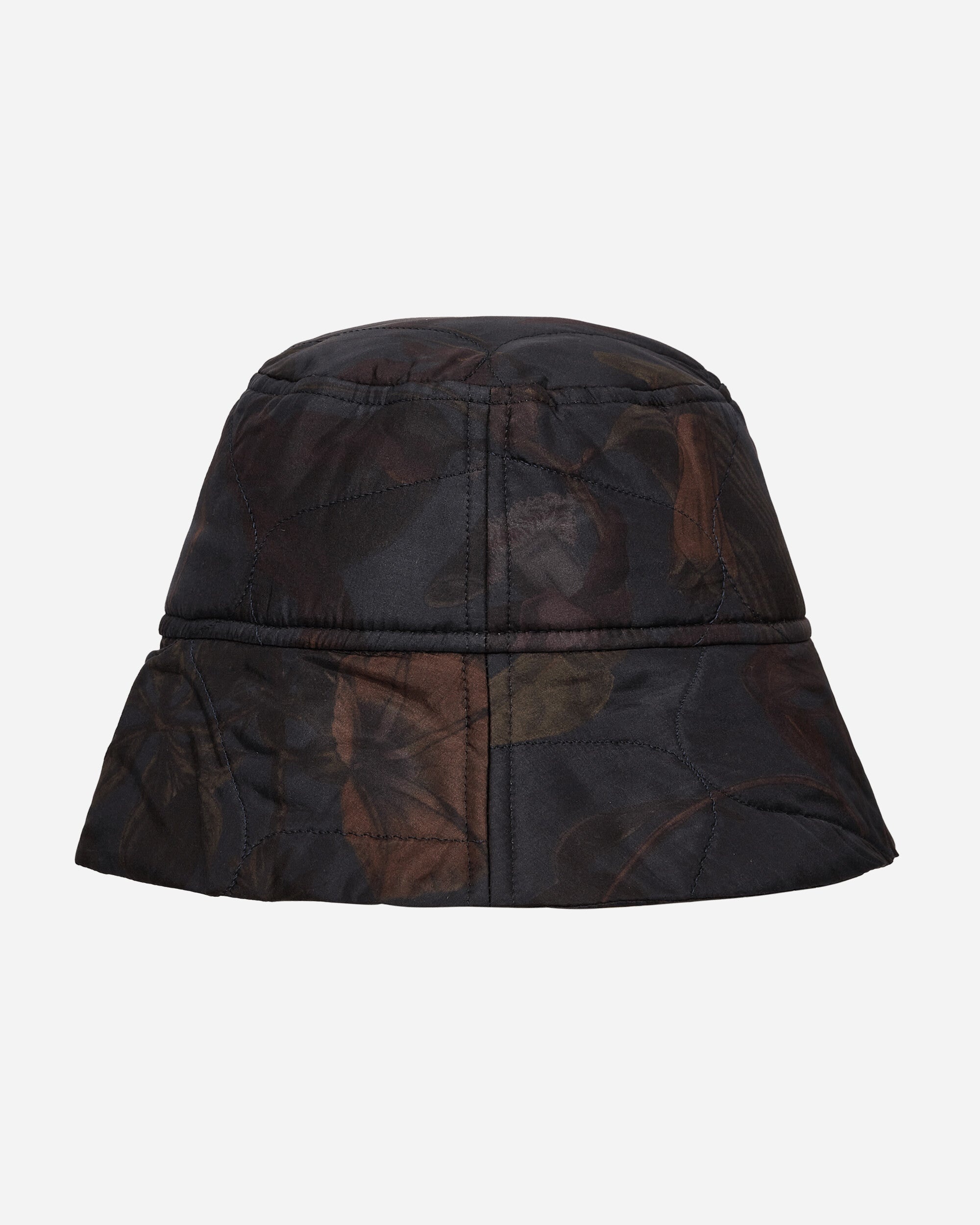 Quilted Floral Bucket Hat Navy - 5