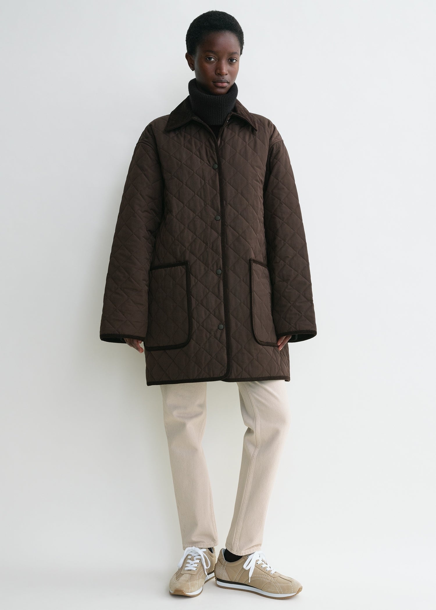 Quilted barn jacket espresso - 2