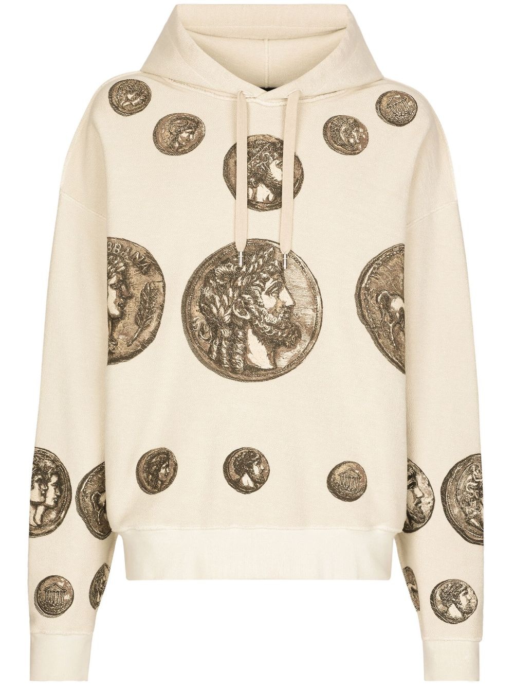 graphic-print long-sleeved hoodie - 1