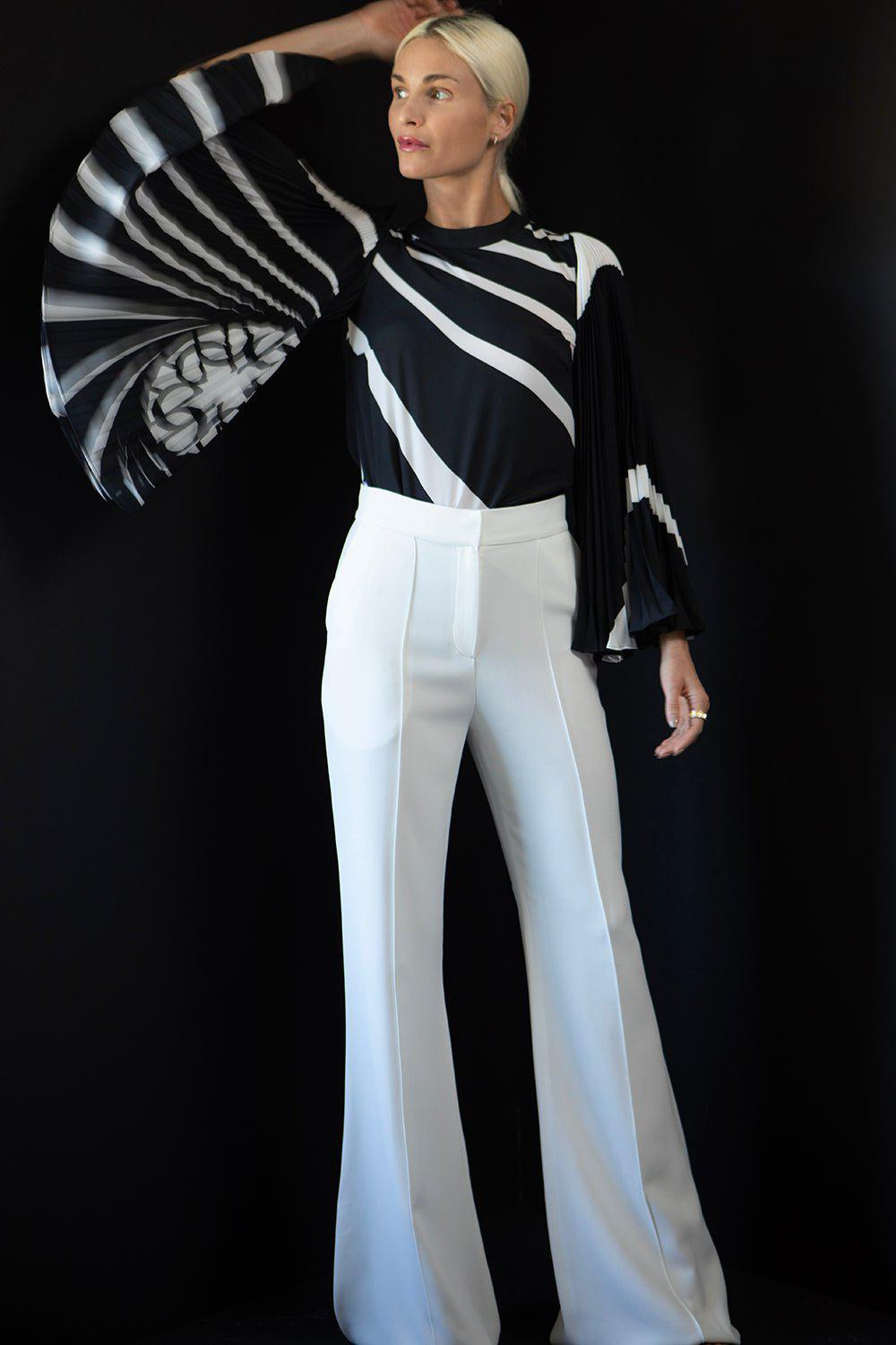 Crepe Pant - Optic White - 2