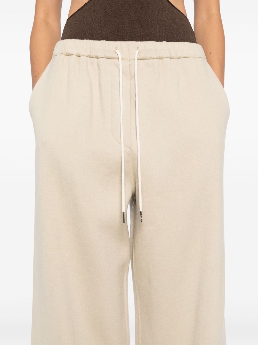 double faced string wide pants - 5