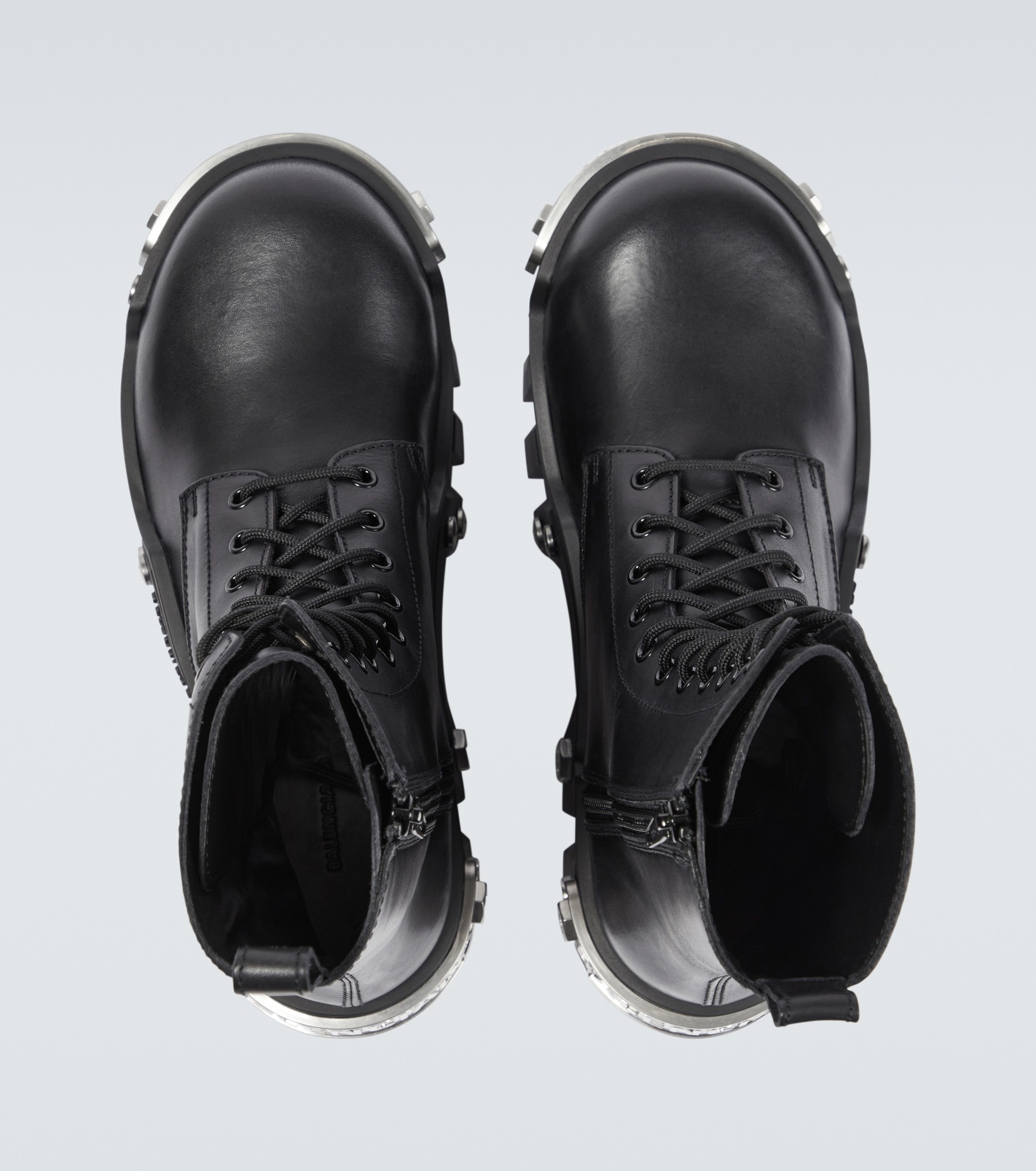 Bulldozer leather lace-up boots - 4