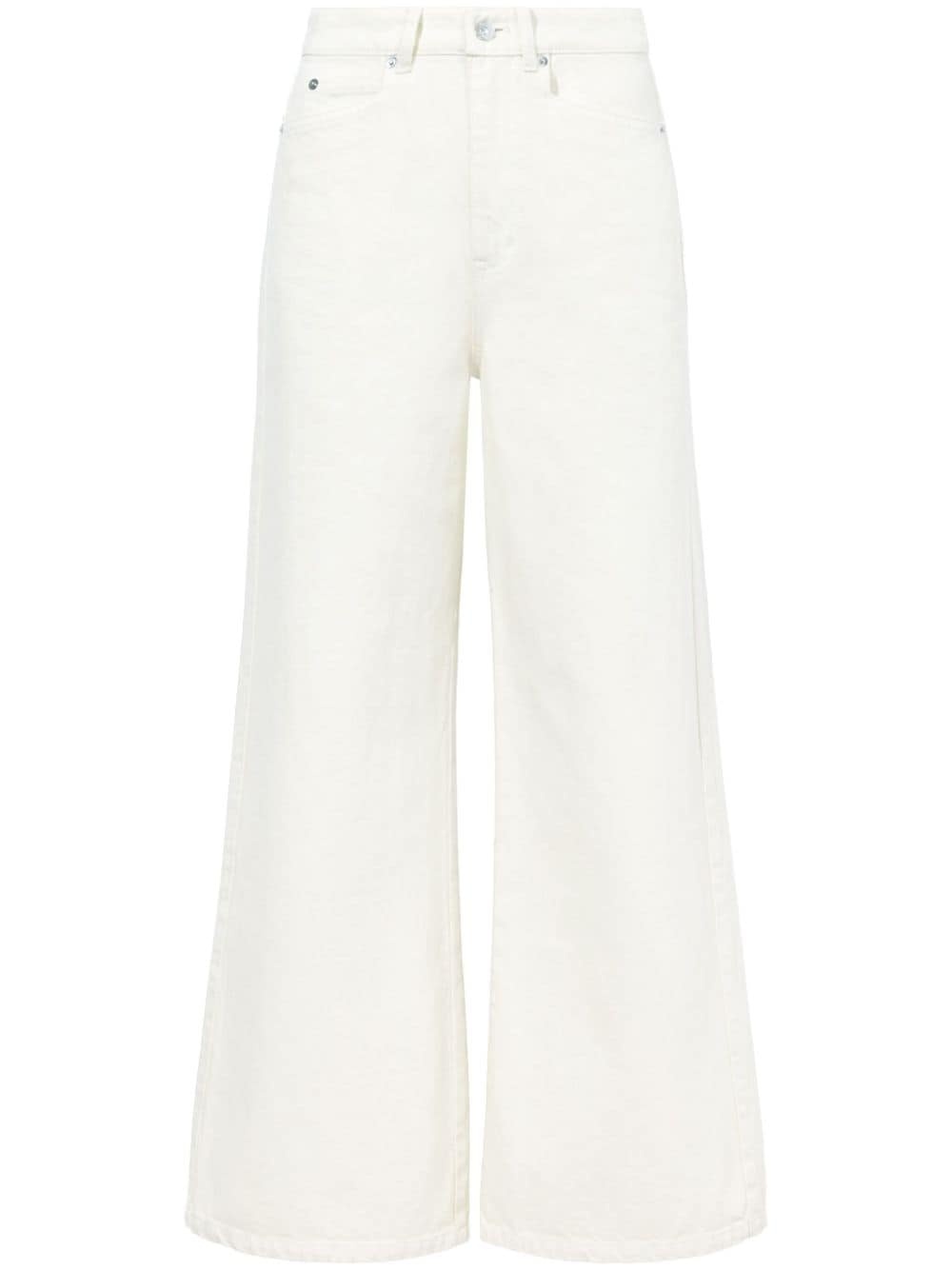 logo-patch cropped jeans - 2