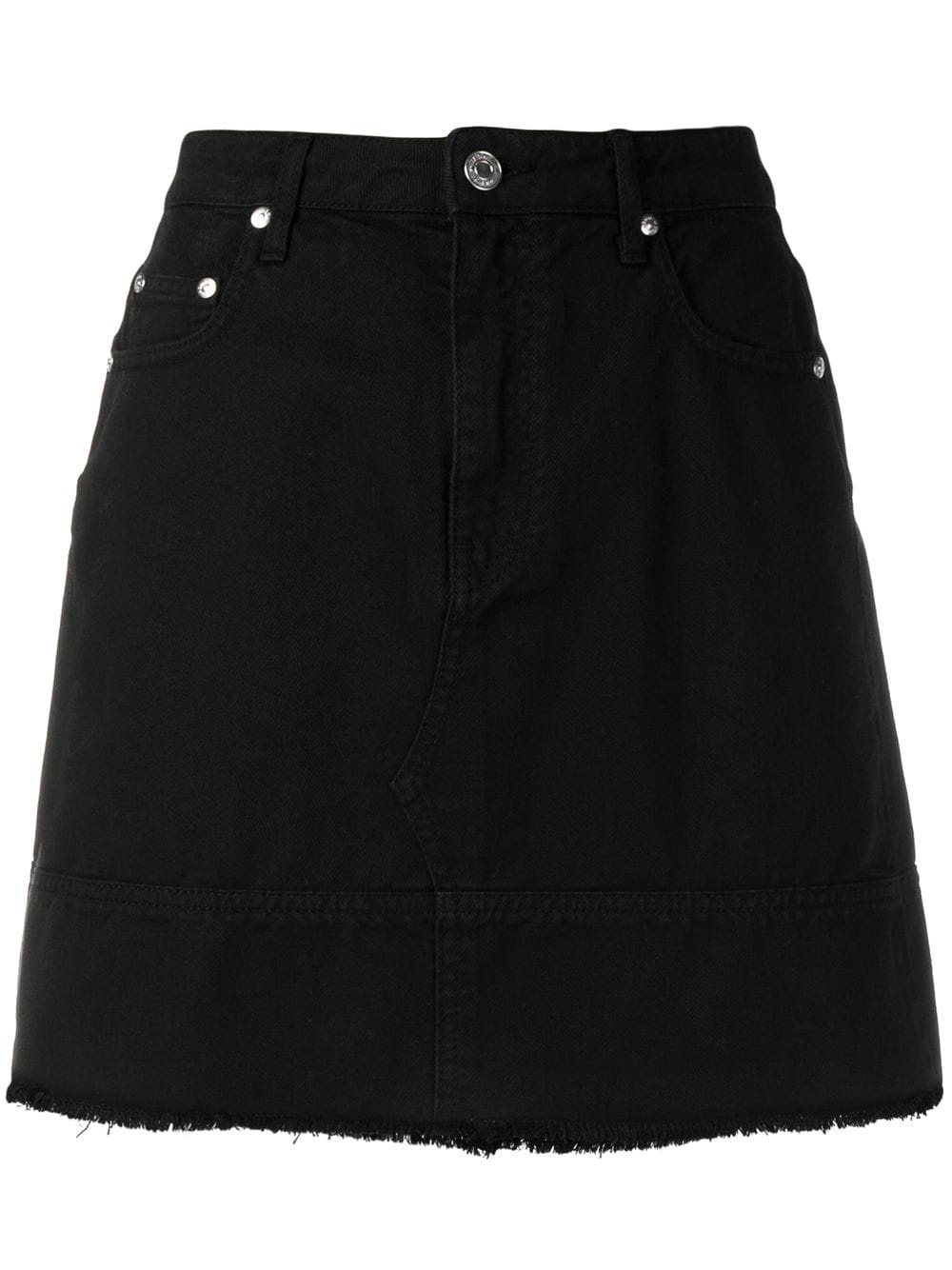 frayed bottom denim skirt - 1