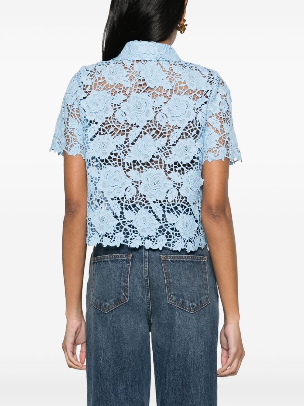 cord-laced unlined shirt - 4