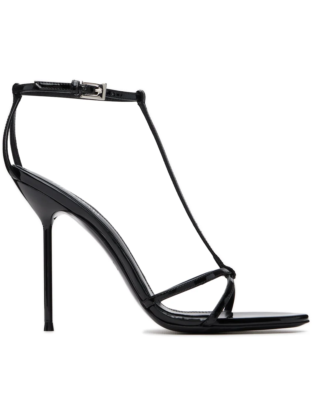 Black Lidia T-Strap 105 Heeled Sandals - 1