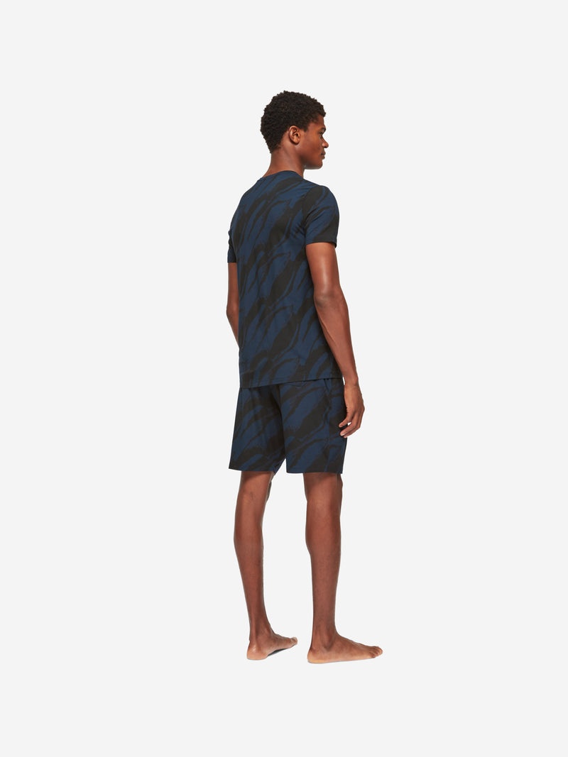 Men's T-Shirt London 8 Micro Modal Navy - 4