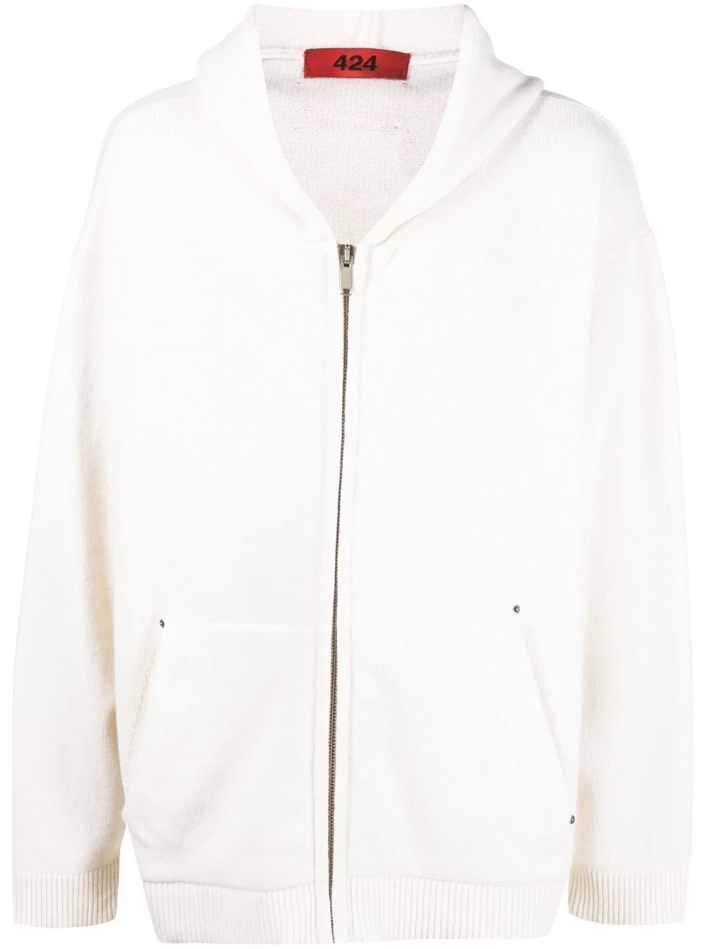 zip-up wool-blend hoodie - 1