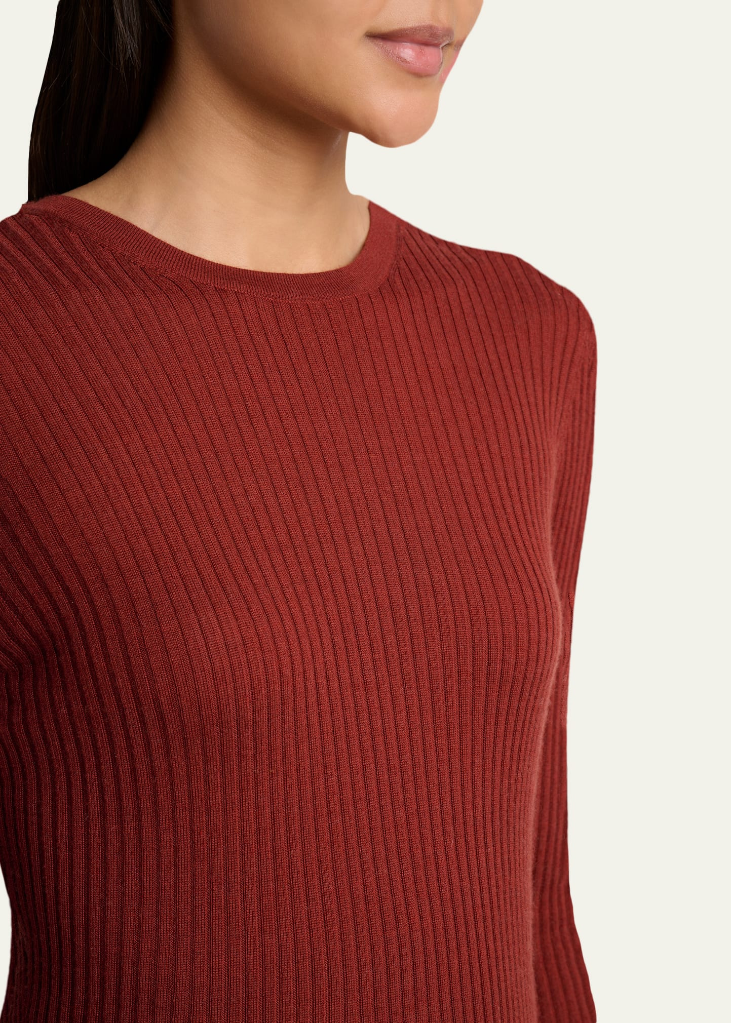 Browning Cashmere-Silk Crewneck Sweater - 5