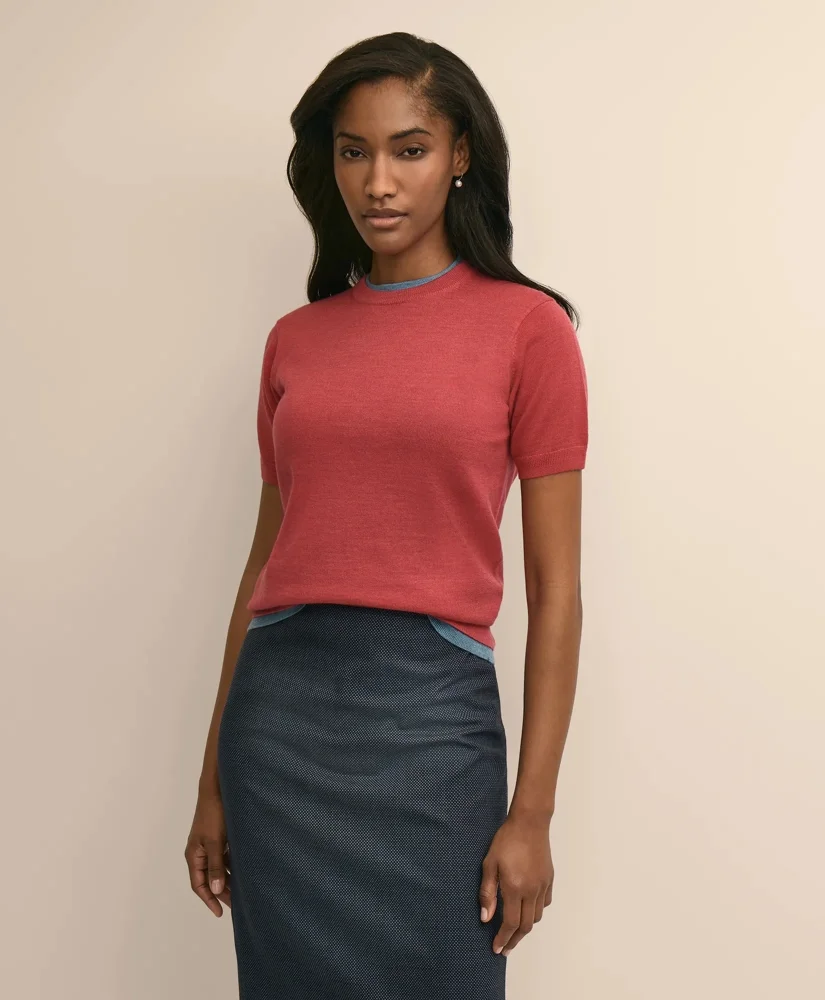 Ultimate Merino Wool Short-Sleeve Sweater Shell - 1