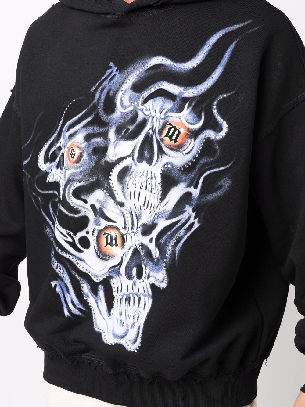 graphic-print organic cotton hoodie - 5