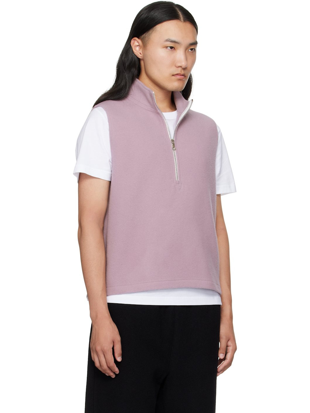 Pink Fleece City Sweater Vest - 2